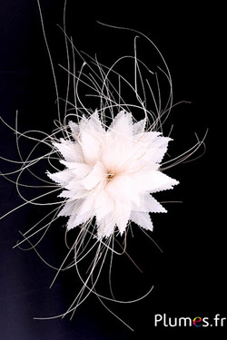 Bijou pour cheveux - Ø 15 cm - crème